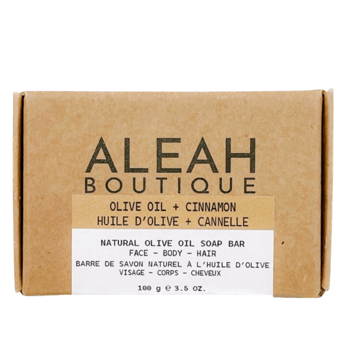 Olive Oil + Cinnamon Soap Bar - Aleah's Boutique