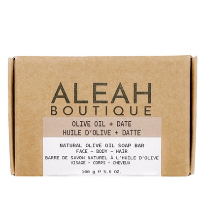 Olive Oil + Date Soap Bar - Aleah's Boutique