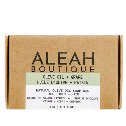 Olive Oil + Grape Soap Bar - Aleah's Boutique