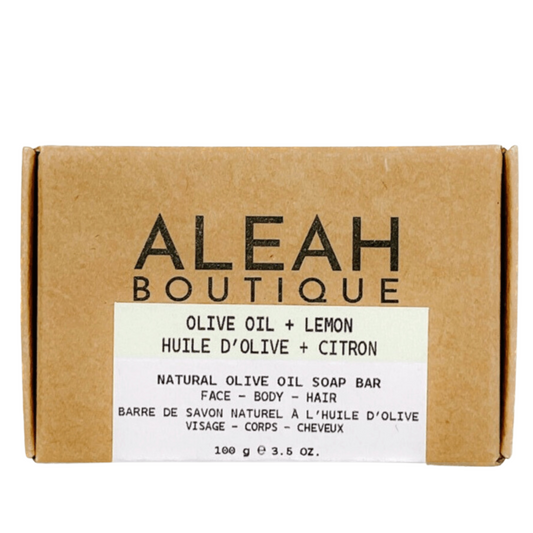 Olive Oil + Lemon Soap Bar - Aleah's Boutique
