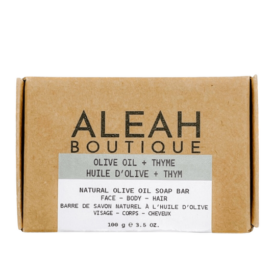 Olive Oil + Thyme Soap Bar - Aleah's Boutique