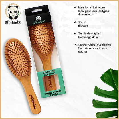 Bamboo Hairbrush - Aleah's Boutique