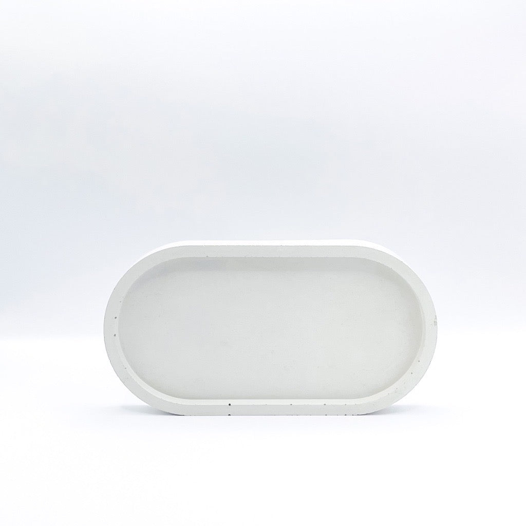 Oval Concrete Tray - Aleah's Boutique