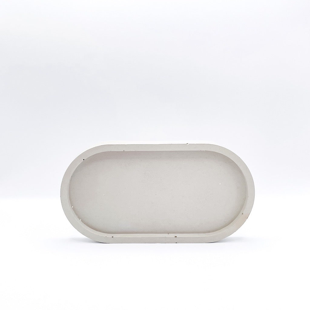 Oval Concrete Tray - Aleah's Boutique