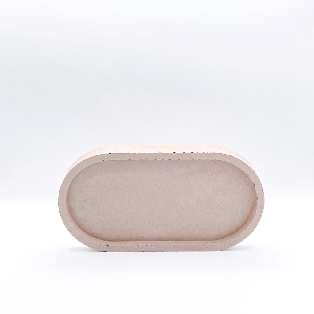 Oval Concrete Tray - Aleah's Boutique