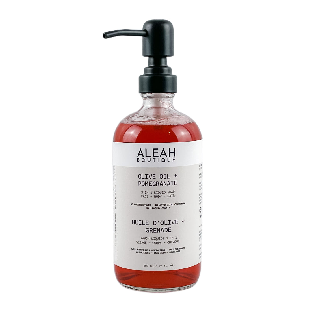 Olive Oil Pomegranate Natural Liquid Soap Aleah s Boutique