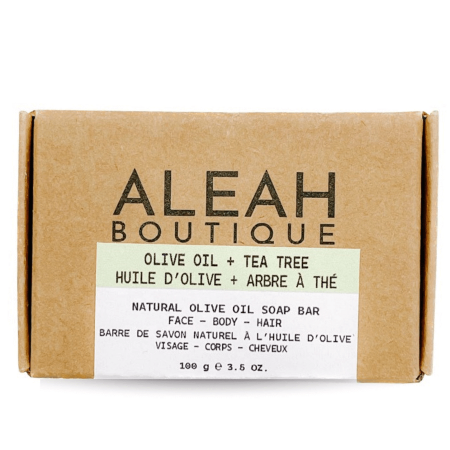 Olive Oil + Tea Tree Soap Bar - Aleah's Boutique