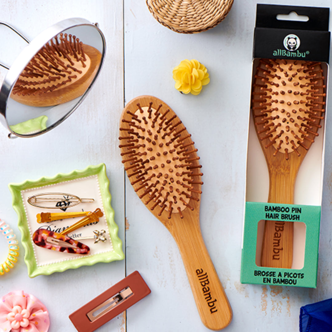 Bamboo Hairbrush - Aleah's Boutique