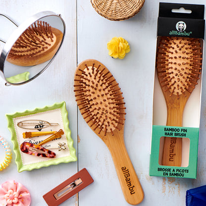 Bamboo Hairbrush - Aleah's Boutique